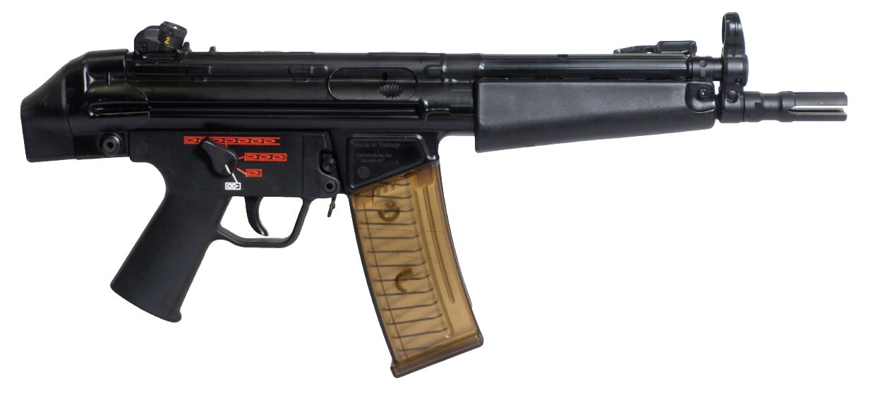 Century Arms HG7888N AP53 5.56x45mm NATO 30+1 8.30" Black Steel Barrel, MP5 Compatible Handguard, Black Stamped Receiver, Black Navy Style Grip