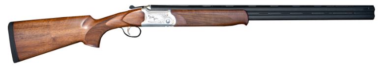 ATI ATIGKOF20SVE Cavalry SVE 20 Gauge 3" 2rd 26" Blued O/U Barrel, Silver Engraved Metal Finish, Oiled Turkish Walnut Stock, Ejector, 5 Chokes