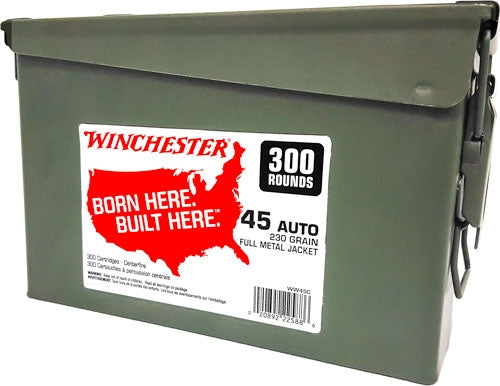 Winchester .45 ACP/Auto USA Ammo Can 230 grain Full Metal Jacket ammunition