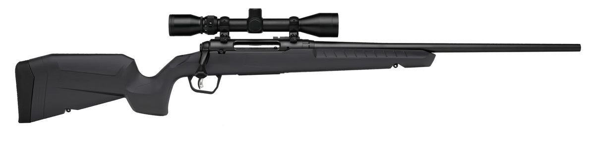 Savage Arms 32172 Axis 2 XP Combo Full Size 22-250 Rem 4+1 22" Black Sporter Barrel, Black Carbon Steel Receiver Drilled & Tapped, Gray Fixed Synthetic Stock, Weaver 3-9x40mm Scope, Right Hand