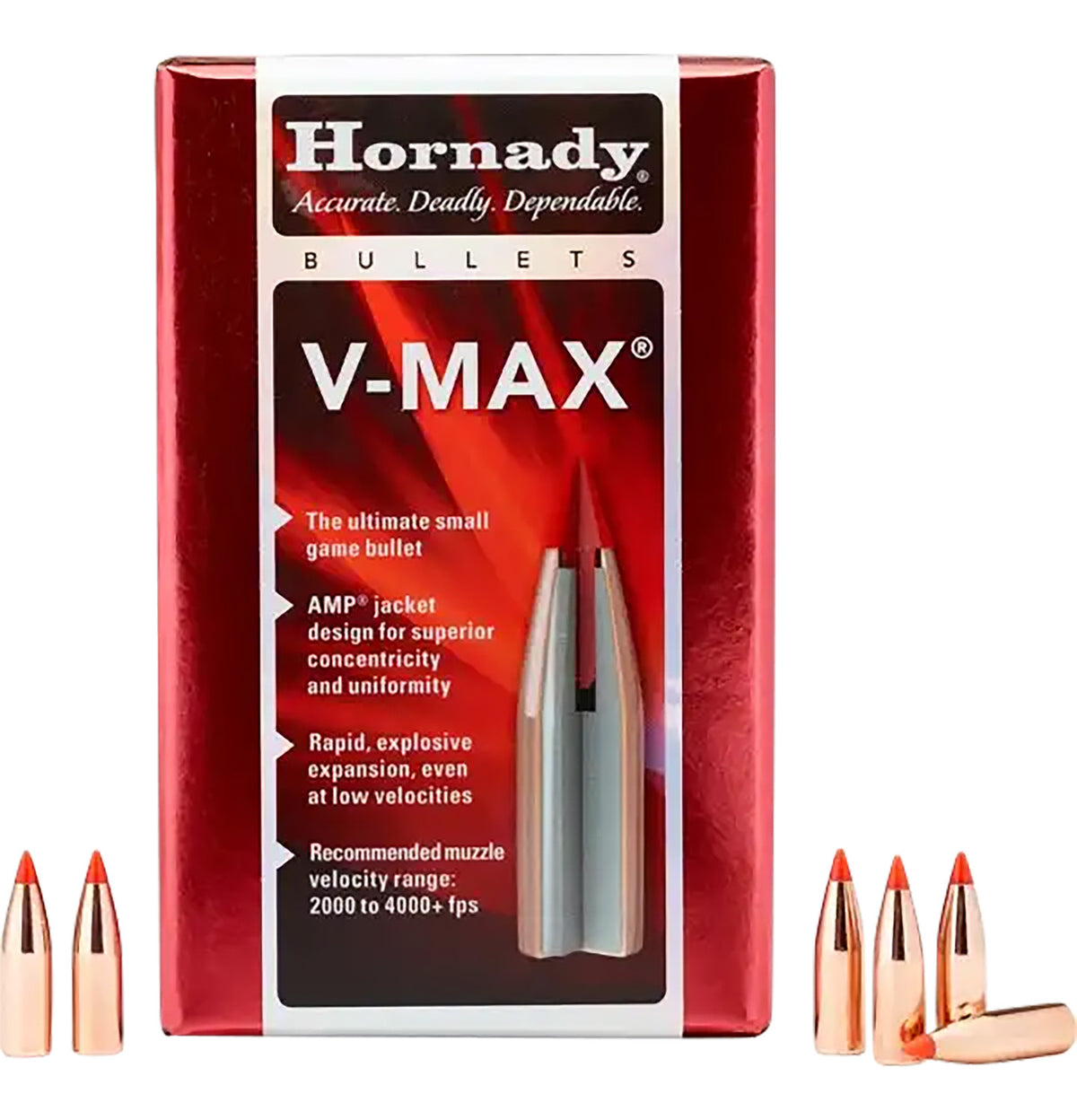 Hornady 22440 V-Max Polymer Tip Boat Tail 87 Grain .243 Winchester