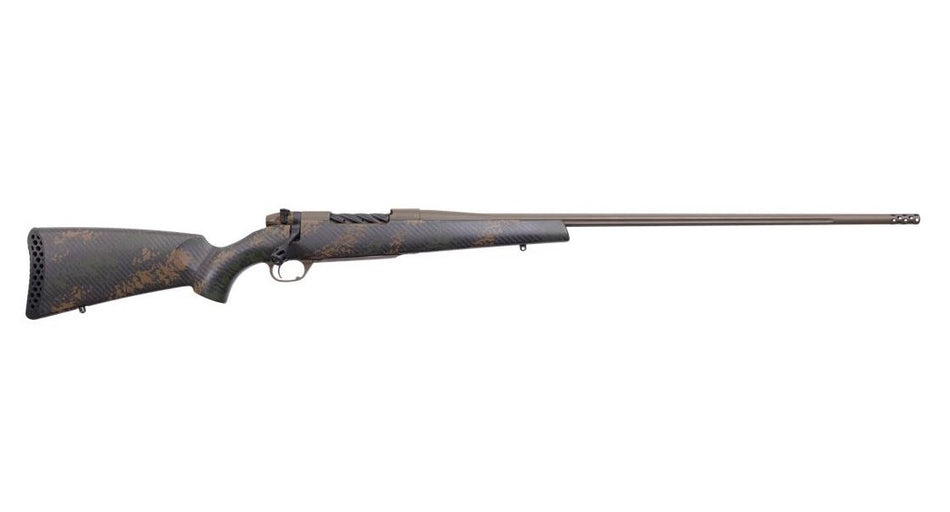 Weatherby MBC20N338WR6B Mark V Backcountry 2.0 338 WBY RPM 4+1 24" + 2" Patriot Brown Cerakote Fluted Threaded Barrel, Steel Drilled & Tapped Receiver, Black w/Brown Accents Fixed Peak 44 Blacktooth C