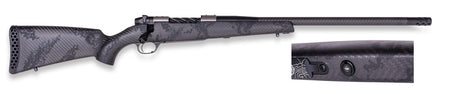 Weatherby MGT01N25RWR4B Mark V Backcountry Guide TI 25 WBY RPM 4+1 22" +2 Black Fluted Threaded Barrel, Titanium Drilled & Tapped Receiver, Exposed Carbon w/Carbide Black Accents Fixed Peak 44 Blackto