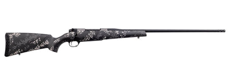 Weatherby MBT20N65CMR4B Mark V Backcountry 2.0 Ti 6.5 Creedmoor 4+1 22" Barrel, Graphite Black Cerakote Metal Finish, Black with Gray/White Sponge Accents Peak 44 Blacktooth Carbon Fiber Stock