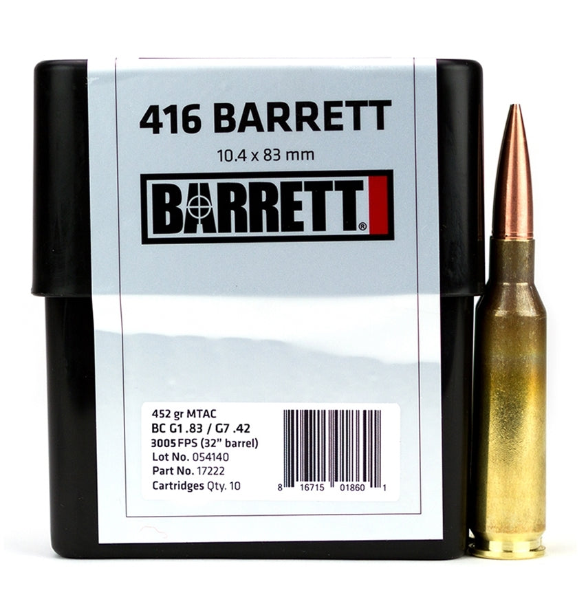 Barrett Firearms .416 Barrett Match Grade 452 grain MTAC ammunition