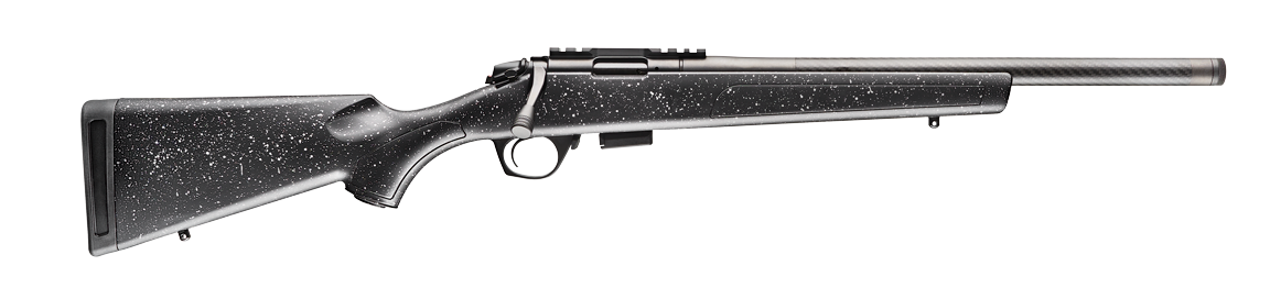 Bergara Rifles BMR002 BMR Carbon Fiber Full Size 22 LR 5+1/10+1 18" Matte Blued Carbon Fiber/Steel Threaded Barrel & Drilled & Tapped Steel Receiver, Fixed Black/Gray Speckled Synthetic Stock