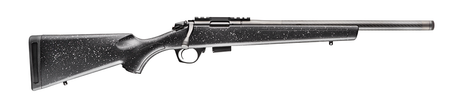 Bergara Rifles BMR002 BMR Carbon Fiber Full Size 22 LR 5+1/10+1 18" Matte Blued Carbon Fiber/Steel Threaded Barrel & Drilled & Tapped Steel Receiver, Fixed Black/Gray Speckled Synthetic Stock