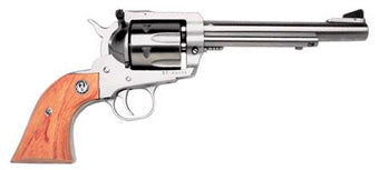 Ruger 0319 Blackhawk 357 Mag 6 6.50" Satin Stainless Steel Barrel, Cylinder & Frame, Hardwood Grip, Transfer Bar Safety, Exposed Hammer