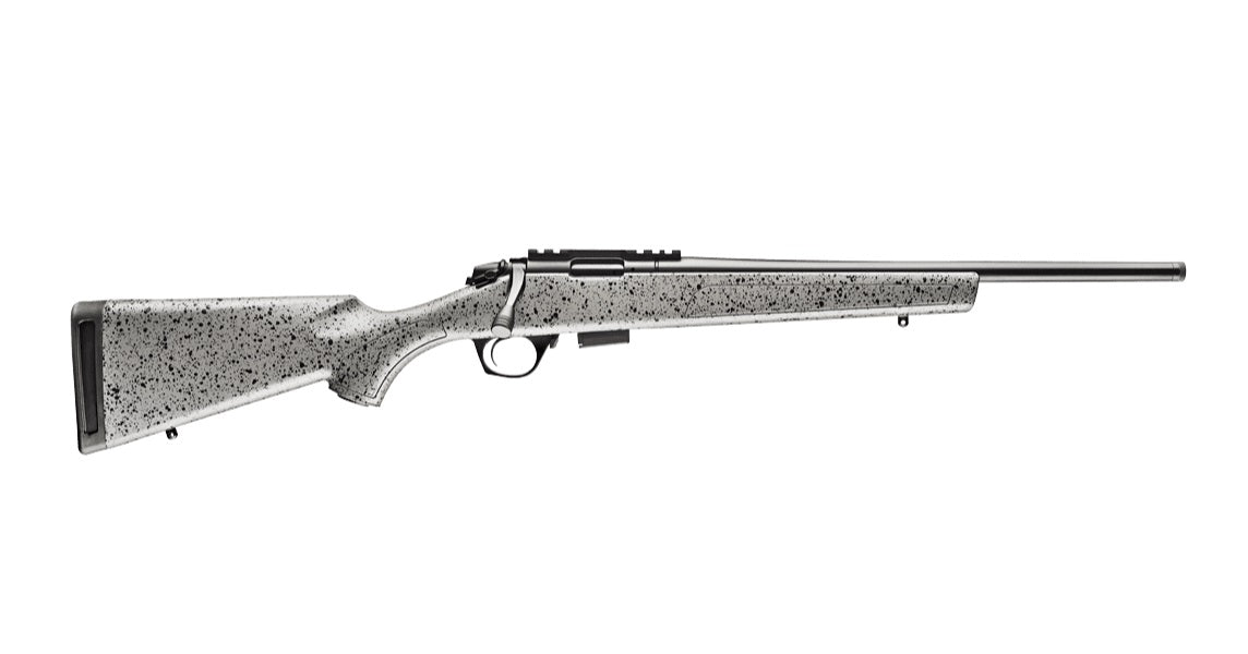 Bergara Rifles BMR005 BMR Full Size 17 HMR 5+1/10+1 20" Matte Blued Steel Threaded Barrel & Drilled & Tapped Steel Receiver, Fixed Gray/Black Speckled Synthetic Stock