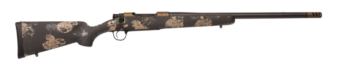 Christensen Arms 8010632200 Ridgeline FFT 7mm PRC 3+1 22" Carbon Fiber/Threaded Barrel, Burnt Bronze Cerakote Rec, Green with Black/Tan Accents Stock