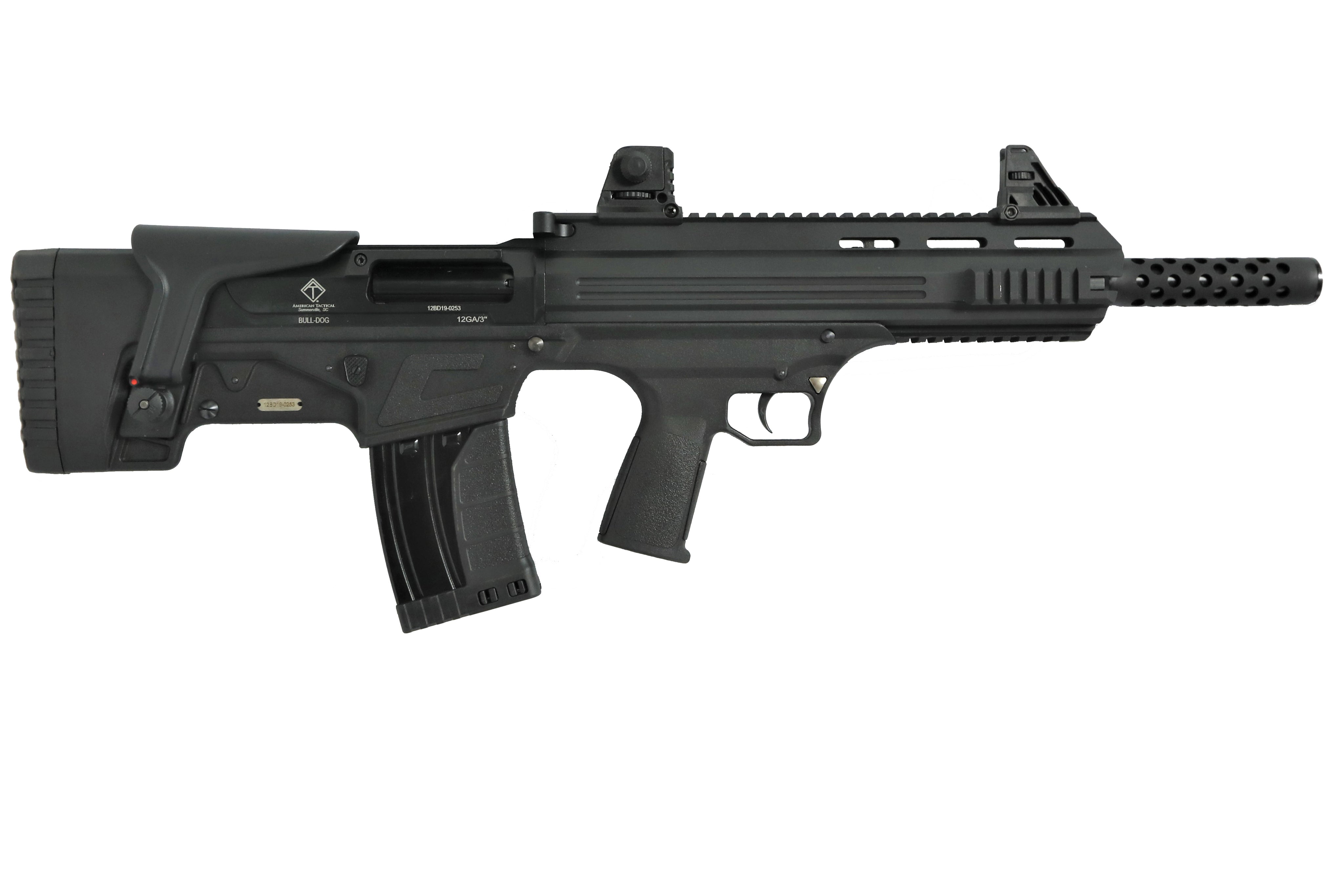 ATI ATIG12BDB Bulldog 12 Gauge 3" 5+1 18.50" Black Barrel, Black Fixed Bullpup Stock
