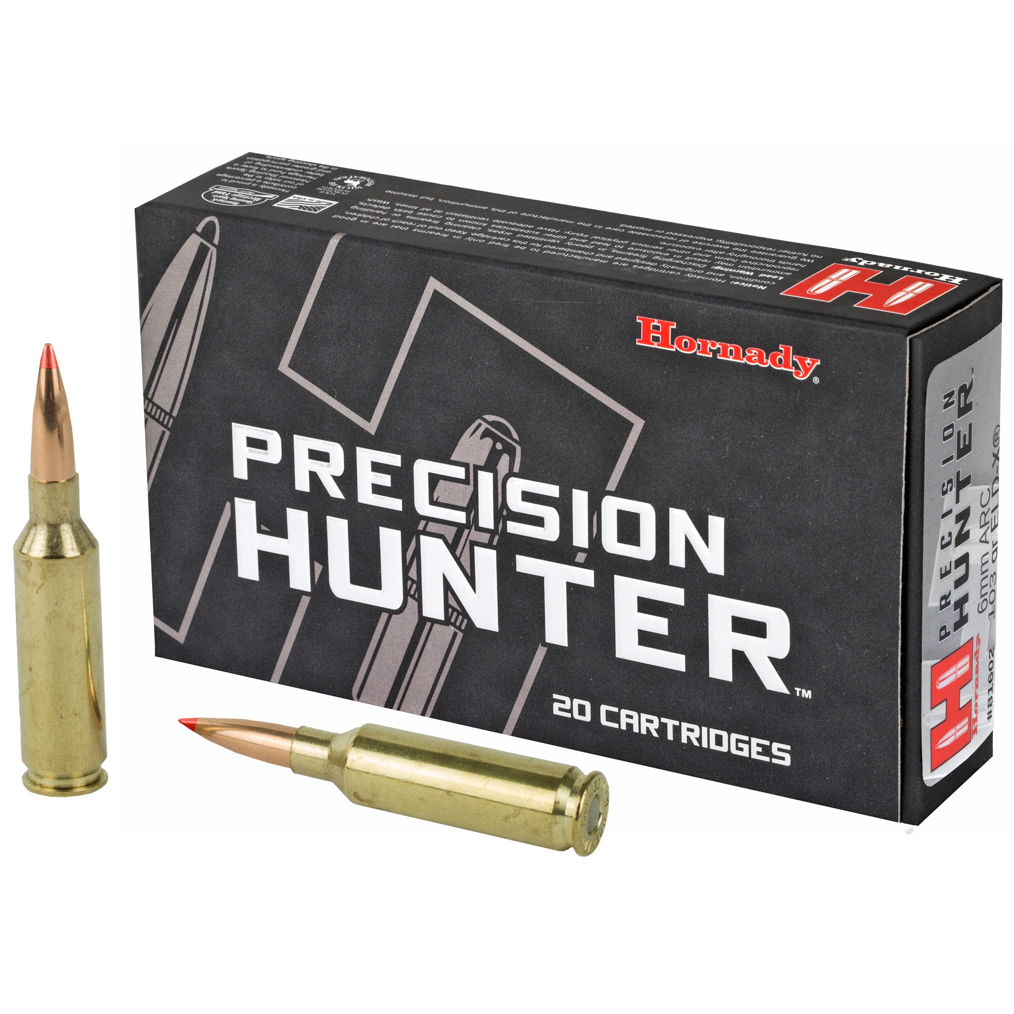 Hornady Precision Hunter Rifle Ammo 6MM ARC 103 gr. ELD-X 20 rd.