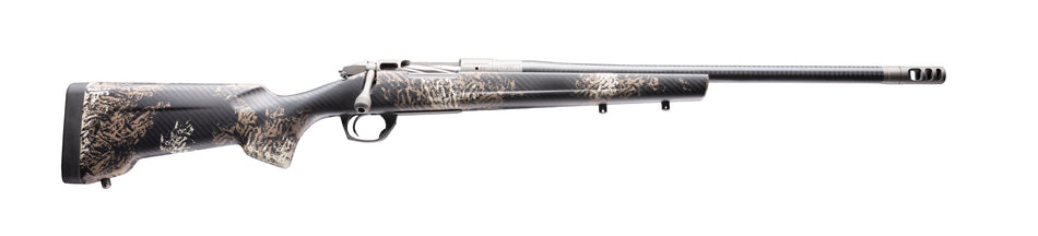 Bergara Rifles BPR38-65CM Premier Cima Pro 6.5 Creedmoor 5+1 20" Carbon Fiber CURE Threaded Barrel, Titanium Cerakote Stainless Steel Drilled & Tapped Receiver, Fixed Carbon Fiber w/Brown & Tan Sponge