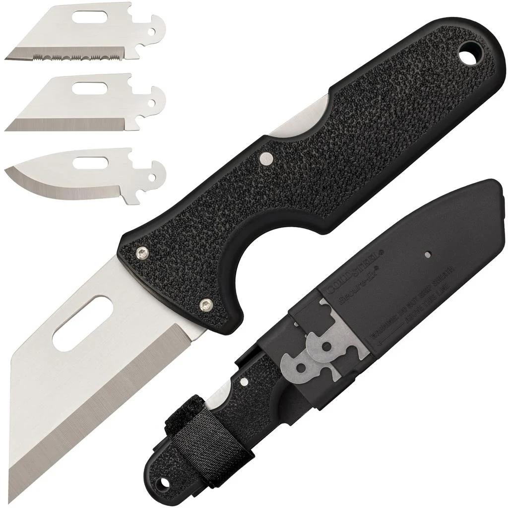 Cold Steel Click-N-Cut Folding Knife with 3 Interchangeable Blades 2.5" Satin Finish