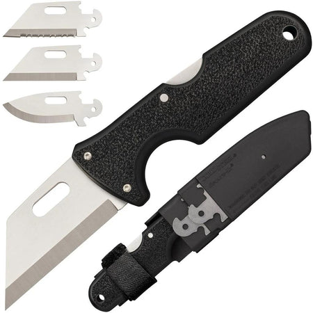 Cold Steel Click-N-Cut Folding Knife with 3 Interchangeable Blades 2.5" Satin Finish