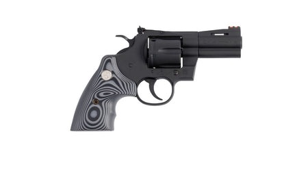 Colt Mfg PYTHONBM3FO Python 357 Mag/38 Special 6 Shot 3" Matte Blued Vent Rib Carbon Steel Barrel, Cylinder & Frame, Black/Gray G10 Grip, Exposed Hammer