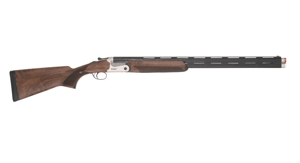 TriStar 33170 Cypher X 12 Gauge Break Open 3" 2rd 28" Blued Over/Under Vent Rib Barrel, Stainless Aluminum Receiver, Fixed Turkish Walnut Stock