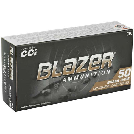 CCI Blazer Brass Pistol Ammo 9mm 147 gr. FMJ
