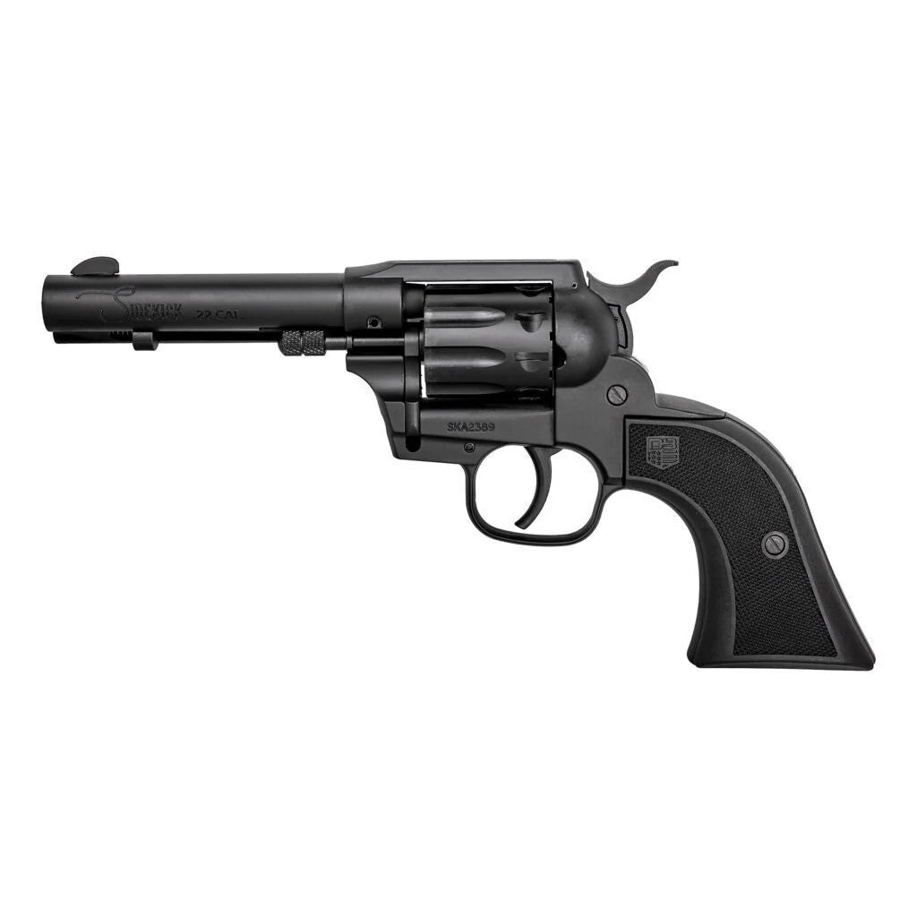 Diamondback DB051CA001 Sidekick 22 LR 9 Shot, 4.50" Black Cerakote Steel Barrel, Black Cerakote Zinc Alloy Frame, Black Cerakote Cylinder, Black Checkered Nylon Grip, Hammer Safety, Exposed Hammer