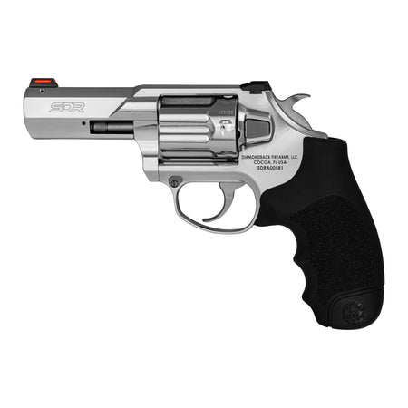 Diamondback DB0700S703 SDR 357 Mag/38 Special +P 6 Shot 3" Polished Stainless Steel Barrel, Cylinder & Frame, Black Hogue Rubber Grip, Exposed Hammer