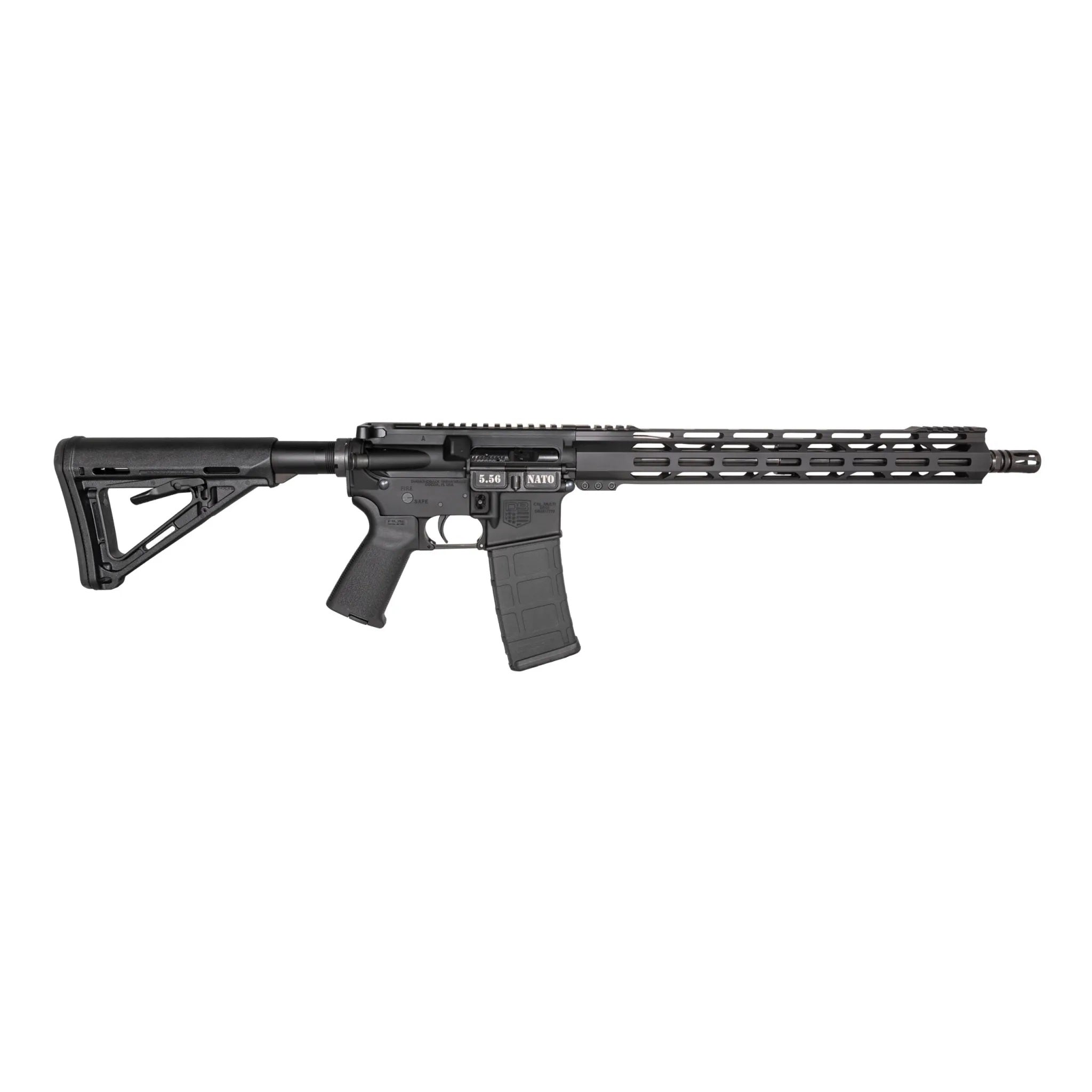 Diamondback DB1717K005 DB15 5.56x45mm NATO 30+1 16", Black, Magpul Carbine Stock & MOE Grip, 15" M-Lok Handgaurd