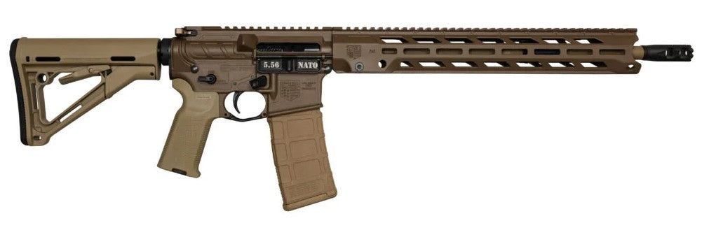 Diamondback DB1784K131 DB15 5.56 NATO 30rd 16" Black Nitride w/ FDE Cerakote Flat Dark Earth Cerakote 7075-T6 Aluminum Receiver Flat Dark Earth Magpul MOE K2 FDE Grip