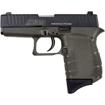 Diamondback DB0200P101 DB9 Gen4 Micro-Compact Frame 9mm Luger 6+1, 3.10" Stainless Steel Barrel, Black Nitride Serrated Stainless Steel Slide, OD Green Polymer Frame & Grip