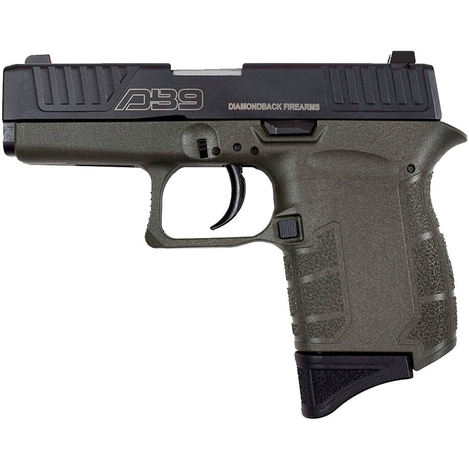 Diamondback DB0200P101 DB9 Gen4 Micro-Compact Frame 9mm Luger 6+1, 3.10" Stainless Steel Barrel, Black Nitride Serrated Stainless Steel Slide, OD Green Polymer Frame & Grip