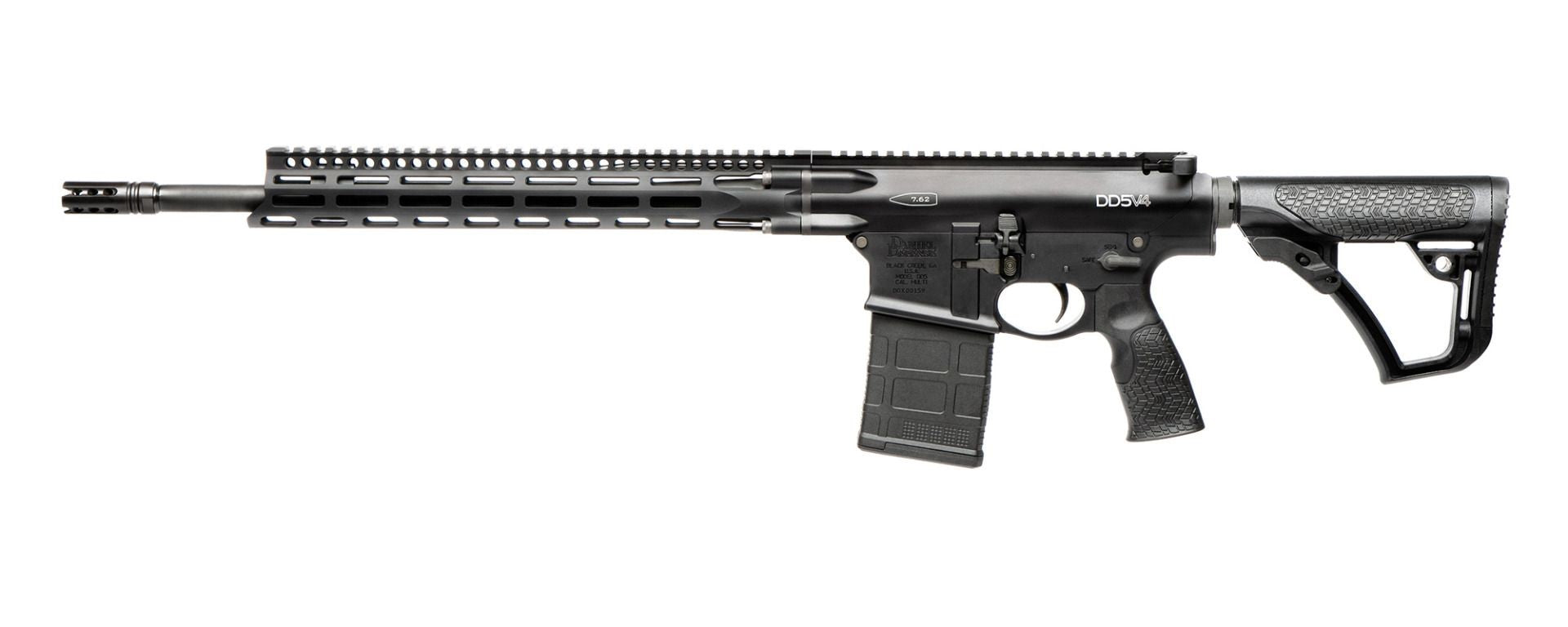 Daniel Defense 0215822207047 DD5 V4 6.5 Creedmoor 18" 20+1 Black Hard Coat Anodized 6 Position w/SoftTouch Overmolding Stock MLOK