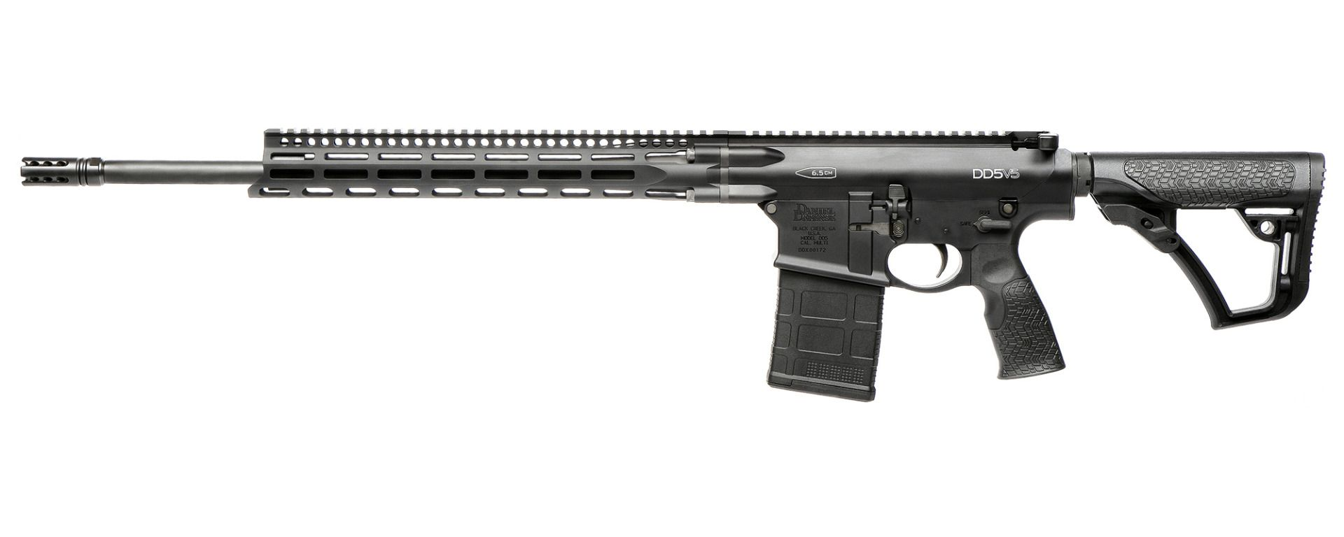 Daniel Defense 0216530063047 DD5 V5 6.5 Creedmoor 20" 20+1 Black Hard Coat Anodized 6 Position w/SoftTouch Overmolding Stock MLOK