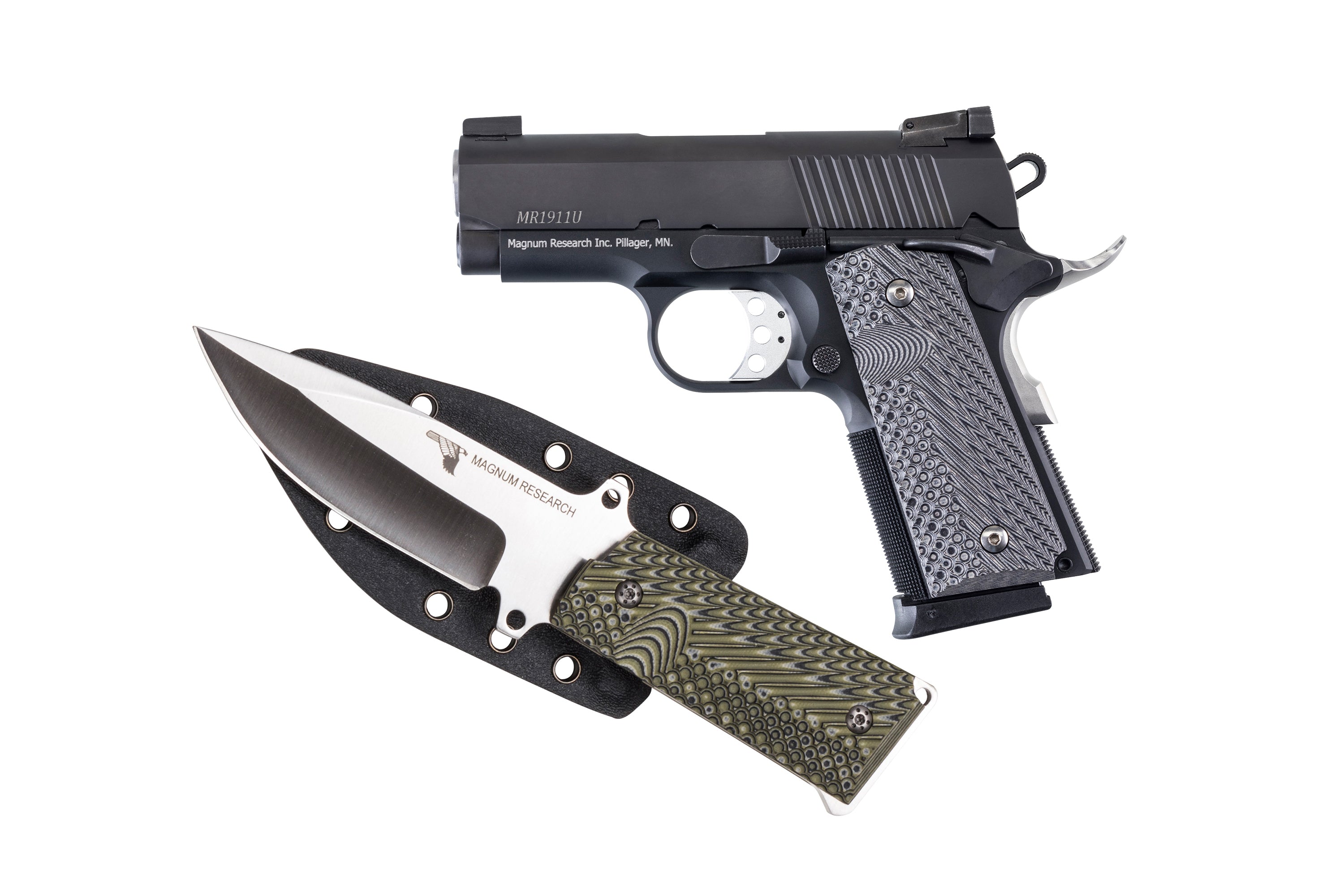 DE 1911 45ACP 3" BK W/KNIFE #