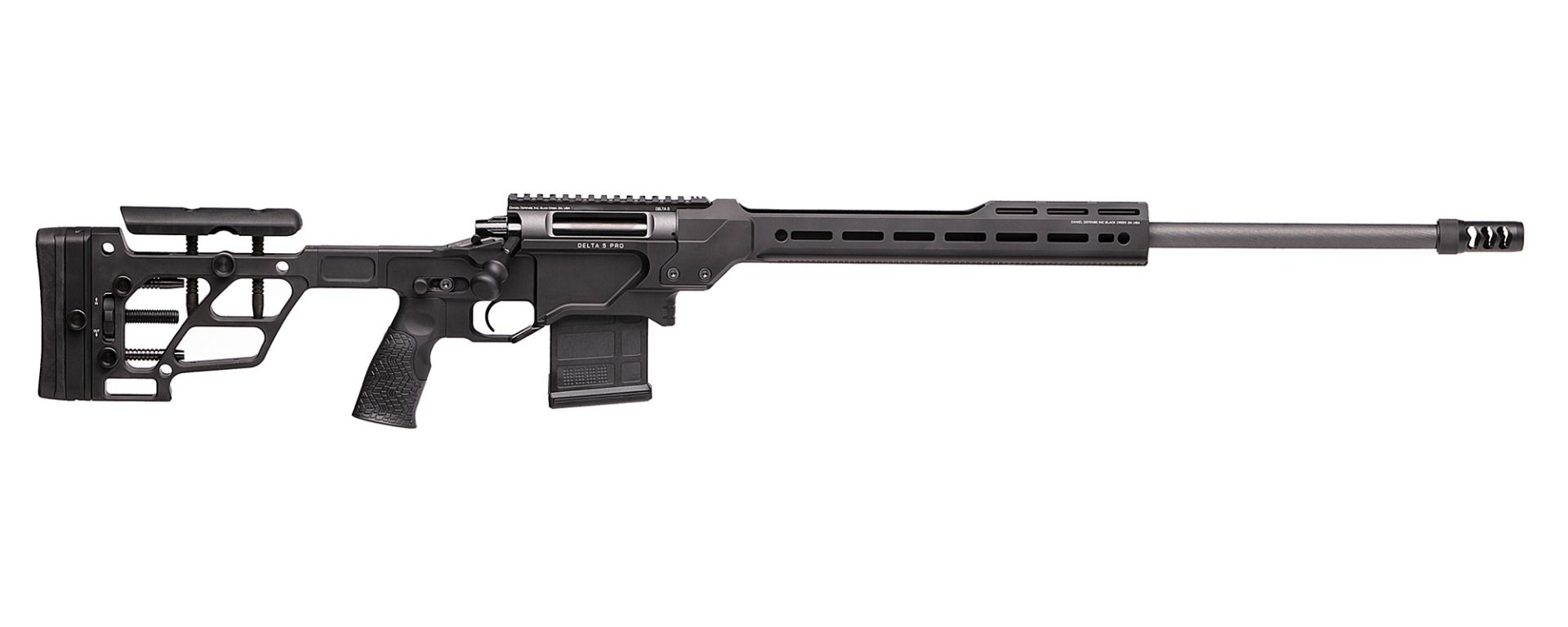 Daniel Defense 4215910593 Delta 5 Pro 6.5 Creedmoor 24" 10+1 Black Cerakote Black Adjustable w/Adjustable Cheek Piece & LOP Stock Black Polymer Grip Right Hand