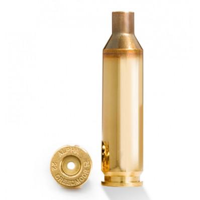 Alpha Munitions .22 Creedmoor LRP Unprimed Brass Cartridge Cases 100-Count