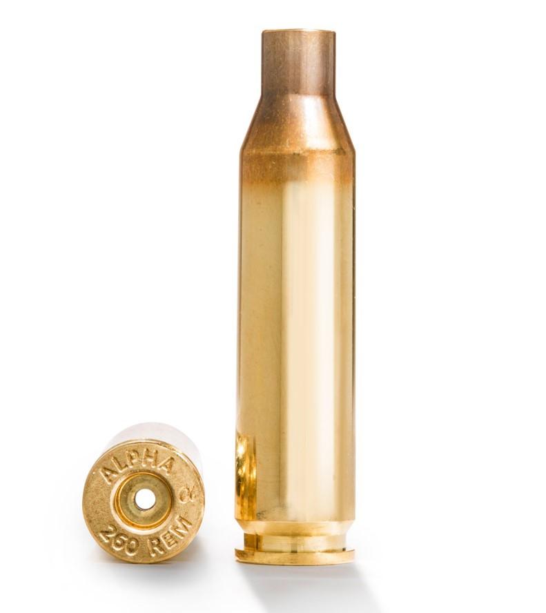 Alpha Munitions Ultra Premium .260 Remington Unprimed Brass Cartridge Cases 100/Box