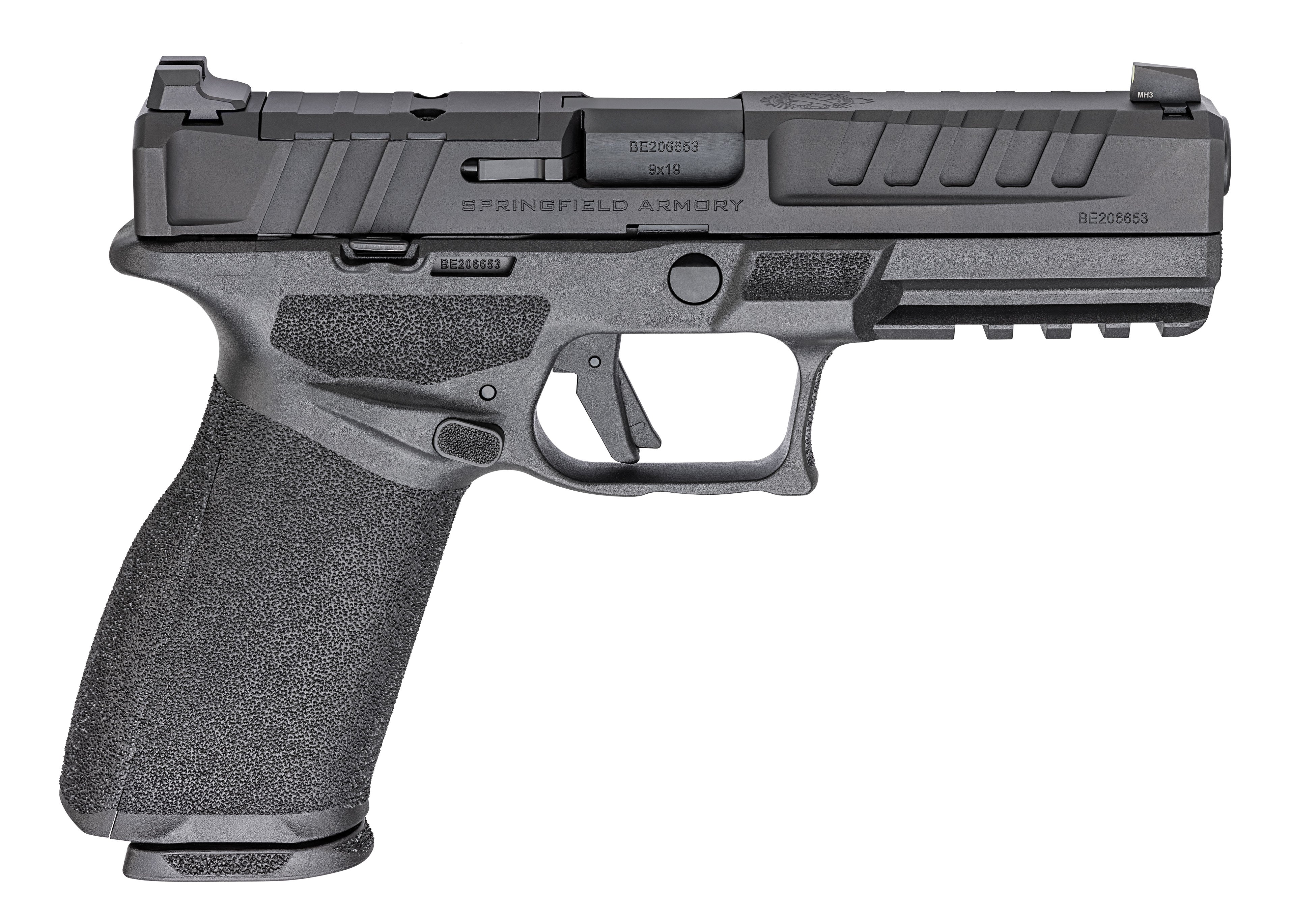 Springfield Armory EC9459BU Echelon Full Size 9mm Luger 20+1 4.50" Black Melonite Steel Barrel & Optic Ready/Serrated Steel Slide, Black Polymer Frame w/Picatinny Rail, Textured Grip, 2 Mags