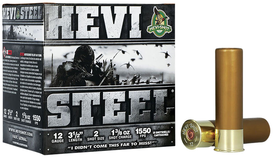 HEVI-Shot 12 Gauge HS65002 HEVI-Steel Waterfowl 3.5" 1-3/8oz 2 Shot