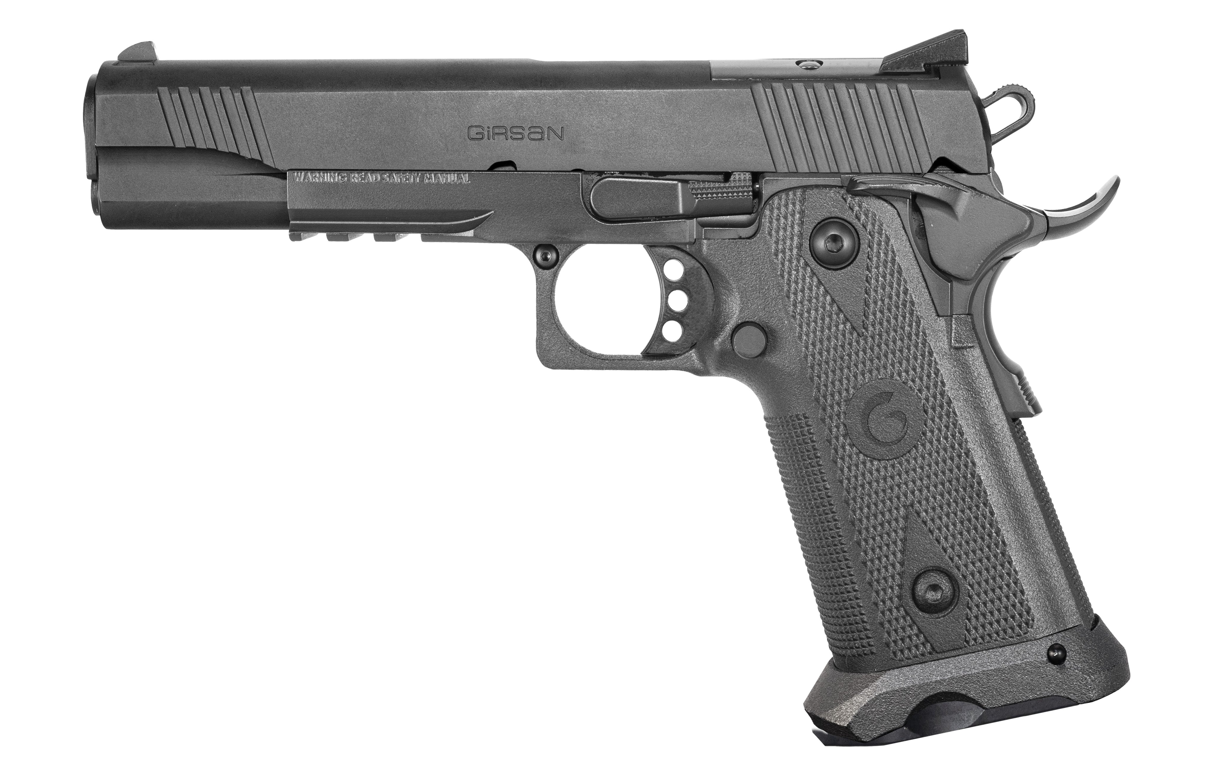 EAA 395040 Witness2311 45 ACP 11+1 5" Black Barrel, Black Serrated Slide & Polymer Frame w/Picatinny Rail & Beavertail Black Checkered Polymer Grips