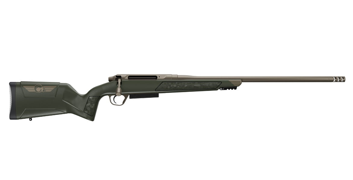Christensen Arms 8011500500 Evoke Full Size 7mm Rem Mag 4+1 22" Burnt Bronze Cerakote #4 Contour Threaded Barrel, Gray w/Bronze Logo Hybrid Hunter w/Picatinny Rail Synthetic Stock