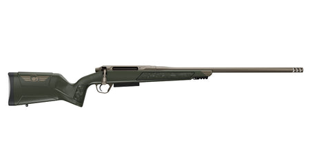 Christensen Arms 8011500600 Evoke Full Size 308 Win 4+1 20" Burnt Bronze Cerakote #4 Contour Threaded Barrel, Gray w/Bronze Logo Hybrid Hunter w/Picatinny Rail Synthetic Stock