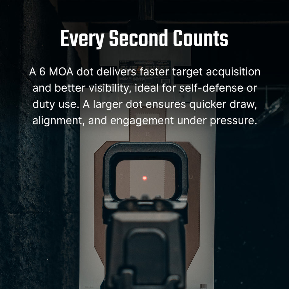 Osight K 6 MOA Compact Red Dot Optic RMSc Compatible Side-Loading Battery