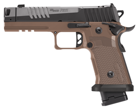 Sig Sauer P211 GTO Combat Tan and Black with Mach3D Compensator