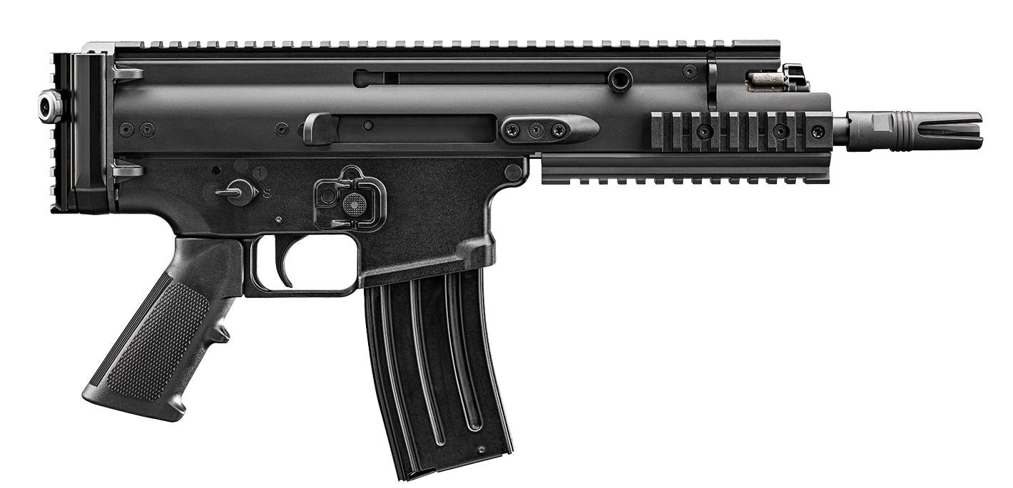 FN 38101244 SCAR 15P 5.56x45mm 10+1 7.50" Black Anodized Chrome Lined Steel Barrel, Black Anodized Aluminum Picatinny Rail Receiver, Black Polymer Grip, Ambidextrous