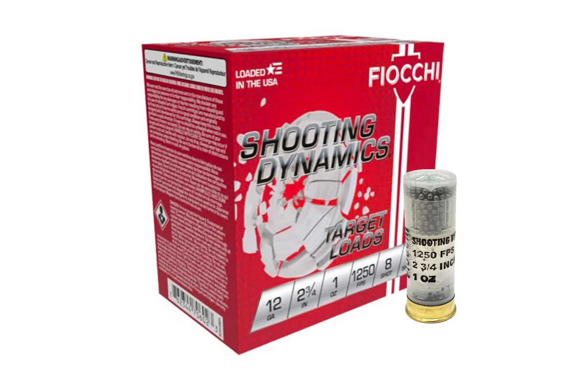 Fiocchi 12 Gauge Shotgun Ammo Shooting Dynamics 2.75 in 1-1/8 oz #8