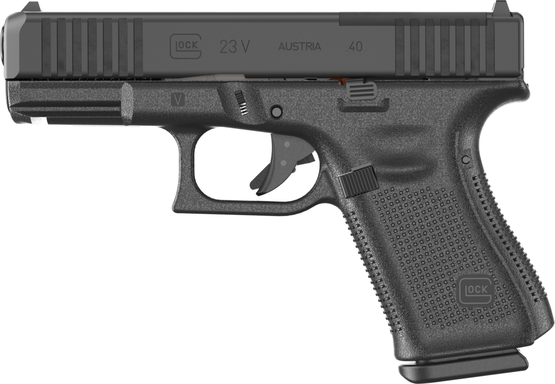 Glock PV2350203MOS G23 V MOS 40 S&W 13+1 4.02" Black GMB Barrel, Black nDLC Steel Optic Ready/Serrated Slide, Black Polymer Frame w/Accessory Rail, Interchangeable Backstrap Grip, Ambidextrous