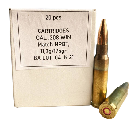 Igman .308 Winchester Sierra Match king Boat Tail Hollow Point(BTHP) 175Gr
