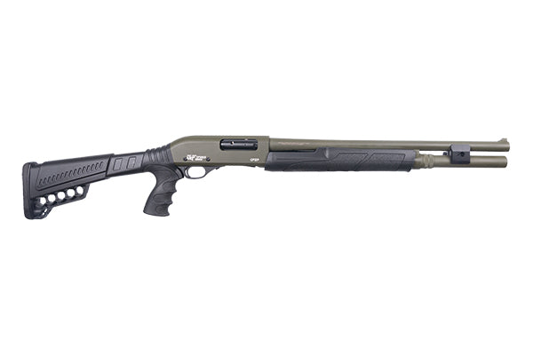 Gforce Arms GF2P12 GF2P 12 Gauge Pump 3" Chamber 7+1 20" Fixed Cylinder Bore, OD Green Barrel/Rec, Black Furniture, 5rd Shell Carrier Stock, Rubber Pistol Grip, Blade Sight, 3rd Shell Holder on Rec