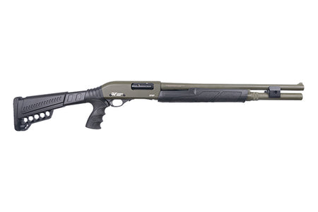 Gforce Arms GF2P12 GF2P 12 Gauge Pump 3" Chamber 7+1 20" Fixed Cylinder Bore, OD Green Barrel/Rec, Black Furniture, 5rd Shell Carrier Stock, Rubber Pistol Grip, Blade Sight, 3rd Shell Holder on Rec