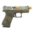 Glock 43X Custom "Viking" in Colonial Brown Handgun 9mm Luger 10rd Magazines (1) 3.9" Threaded Gold Barrel