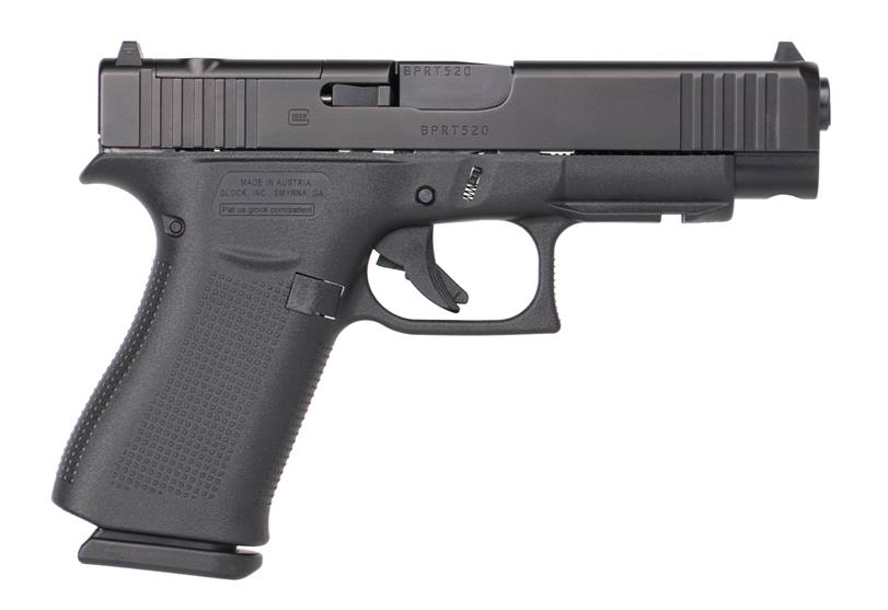Glock PA4850203FRMOS G48 MOS Slim Compact 9mm Luger 15+1 4.17" Black GMB Barrel, Black nDLC Optic Ready/Serrated Steel Slide, Black Polymer Frame w/Beavertail & Front Rail, Black Textured Polymer Grip