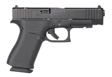 Glock PA4850203FRMOS G48 MOS Slim Compact 9mm Luger 15+1 4.17" Black GMB Barrel, Black nDLC Optic Ready/Serrated Steel Slide, Black Polymer Frame w/Beavertail & Front Rail, Black Textured Polymer Grip